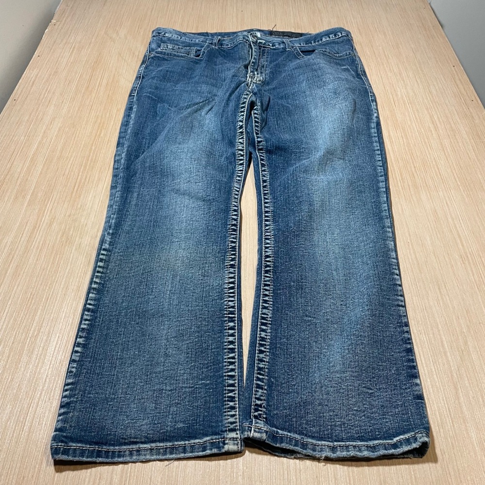 Axel Slim Boot Jeans Mens 38x30 Blue Denim Slim Bootcut Medium Wash